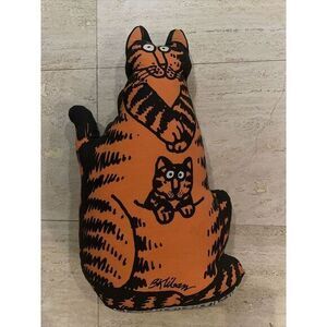 Vintage Kliban Momcat Pillow Kangaroo Cat Plush 18"x10"x6"‎
